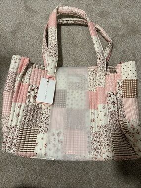 Poppy & Peonies On The Go Tote Spring Patchwork
